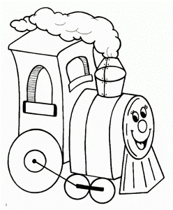 Duck In A Train Coloring Page | Kids Coloring Page
