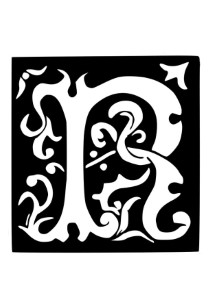 Coloring page ornamental letter - r - img 19037.