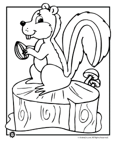 animals in autumn Colouring Pages