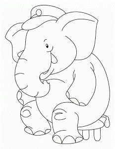 Elephant coloring page | Download Free Elephant coloring page for
