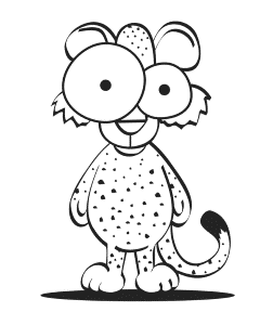 Crazy-eyed Cheetah - Free Printable Coloring Pages