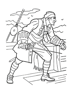 Bluebonkers: Caribbean Pirates of the Sea coloring pages - Pirate