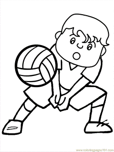 Coloring Pages Volleyball4 (Sports > Volleyball) - free printable