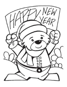 New year banner coloring pages | Download Free New year banner