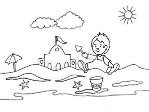 summer beach coloring pages kids | Coloring Pages For Kids
