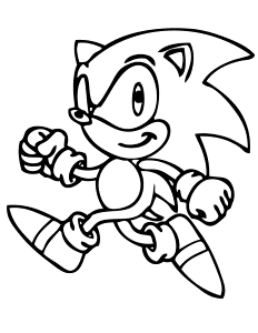 Sonic The Hedgehog Walking Coloring Page | Free Printable Coloring