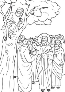 Jesus And Zacchaeus Coloring Page | Coloring Pages Kids Collection