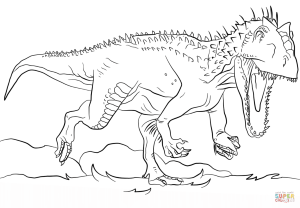 Jurassic Park Indominus Rex coloring page | Free Printable ...