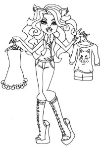 Download Monster High Fashion Clawdeen Coloring Pages Or Print