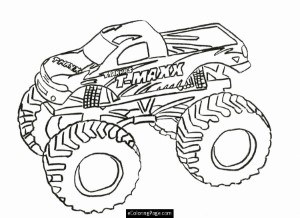 T MAXX Monster Truck Printable Coloring Page | ecoloringpage.com