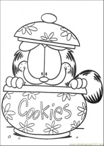 Coloring Pages Cookies (Cartoons > Garfield) - free printable