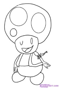 How to Draw Toad, Step by Step, Video Game Characters, Pop Culture