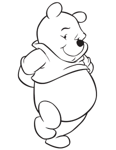 Cute Winnie The Pooh Smiling Coloring Page | Free Printable