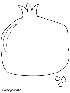Pomegranate Fruit Coloring Pages coloring page & book for kids.