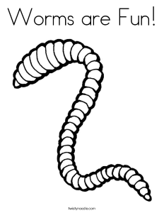 Worms are Fun Coloring Page - Twisty Noodle