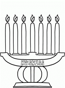 Happy kwanzaa Candles Coloring Pages - Kwanzaa Coloring Pages