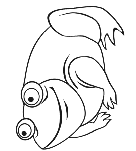 Frog Coloring Page | Goofy Looking Frog