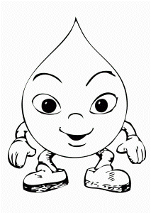Coloring page raindrop - img 28364.