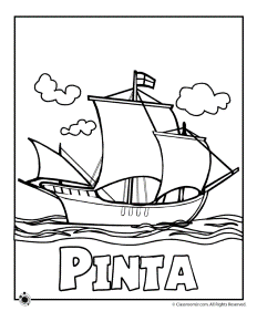 Pinta Ship Coloring Page – Woo Jr Kids Activities Nina Pinta Santa ...