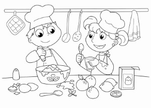 The best free Baking coloring page images. Download from 63 ...