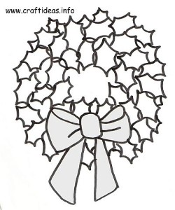 Christmas Coloring Pages-holly Leaves - CartoonRocks.com