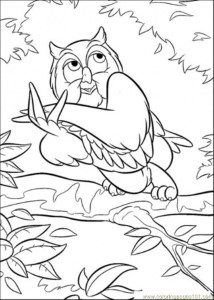 Coloring Pages Owl (Cartoons > Bambi) - free printable coloring