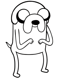 Adventure Time Jake The Dog Coloring Page | Free Printable