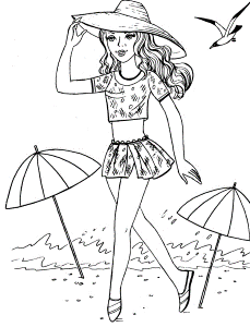 Fashion Girl Coloring Pages 392 | Free Printable Coloring Pages
