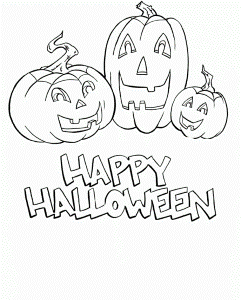 Happy Halloween Coloring Page |Halloween coloring pages Kids
