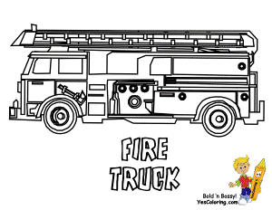 Service Transportation Coloring| Emergency Vehicles | Buses | Fire ...