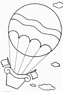 Related Hot Air Balloon Coloring Pages item-11528, Hot Air Balloon ...