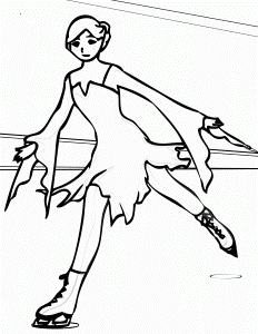 Ice Skating Coloring Page - Handipoints
