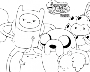 Cartoon Network Adventure Time with Finn and Jake Coloring