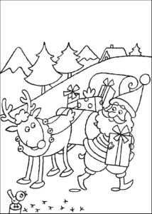Coloring Pages Of Santa S 9 Reindeer - Coloring