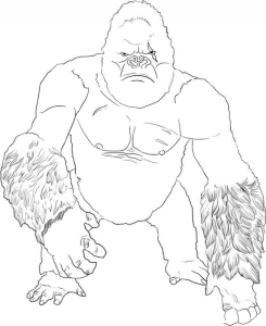 King Kong Coloring Pages Free Printable Download Cartoons