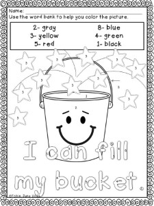 bucket filler coloring page