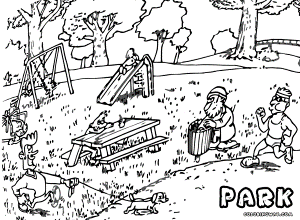 Park coloring pages | Coloring pages to download and print