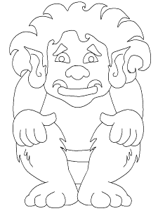 the 3 trolls Colouring Pages