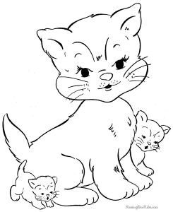 Coloring Pages Of Cats And Kittens - Free Printable Coloring Pages