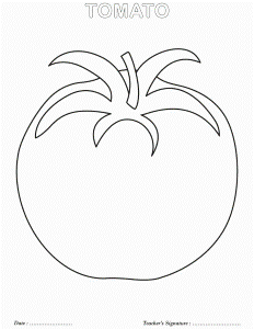 Tomato coloring page | Download Free Tomato coloring page for kids