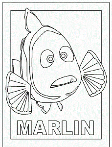 Marlin Finding Nemo Coloring Page Coloringplus 105179 Nemo