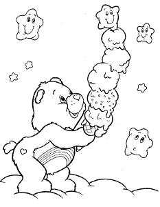 care bear having a swing source fa5 care bears coloring pages