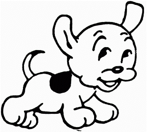 Draw A Puppy - HD Printable Coloring Pages