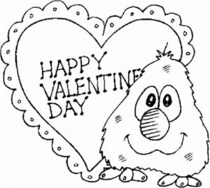 Happy Valentines Day Coloring Pictures
