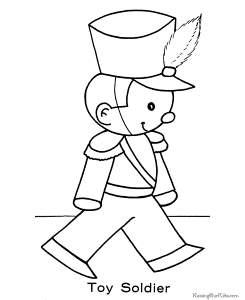 Toy Soldier Christmas Coloring Pages