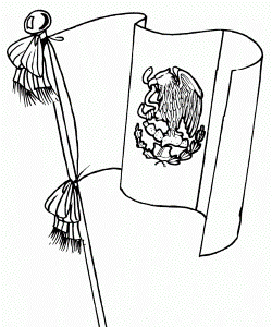 Mexcian flag - coloring pages | Coloring Pages