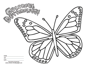 Monarch Butterfly Coloring Page - Free Coloring Pages For KidsFree