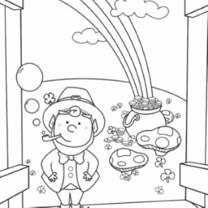 Leprechaun Face St Patricks Coloring Pages - Holiday Coloring