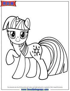 Unicorn Pony Twilight Sparkle Coloring Page | Free Printable