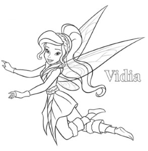 tinkerbell coloring page or vidia